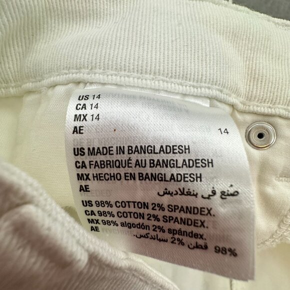 NEW! INC Denim Cuffed Shorts Off White/ Polar Wash High Rise Sz 14 Msrp: $59.50 - Picture 7 of 10